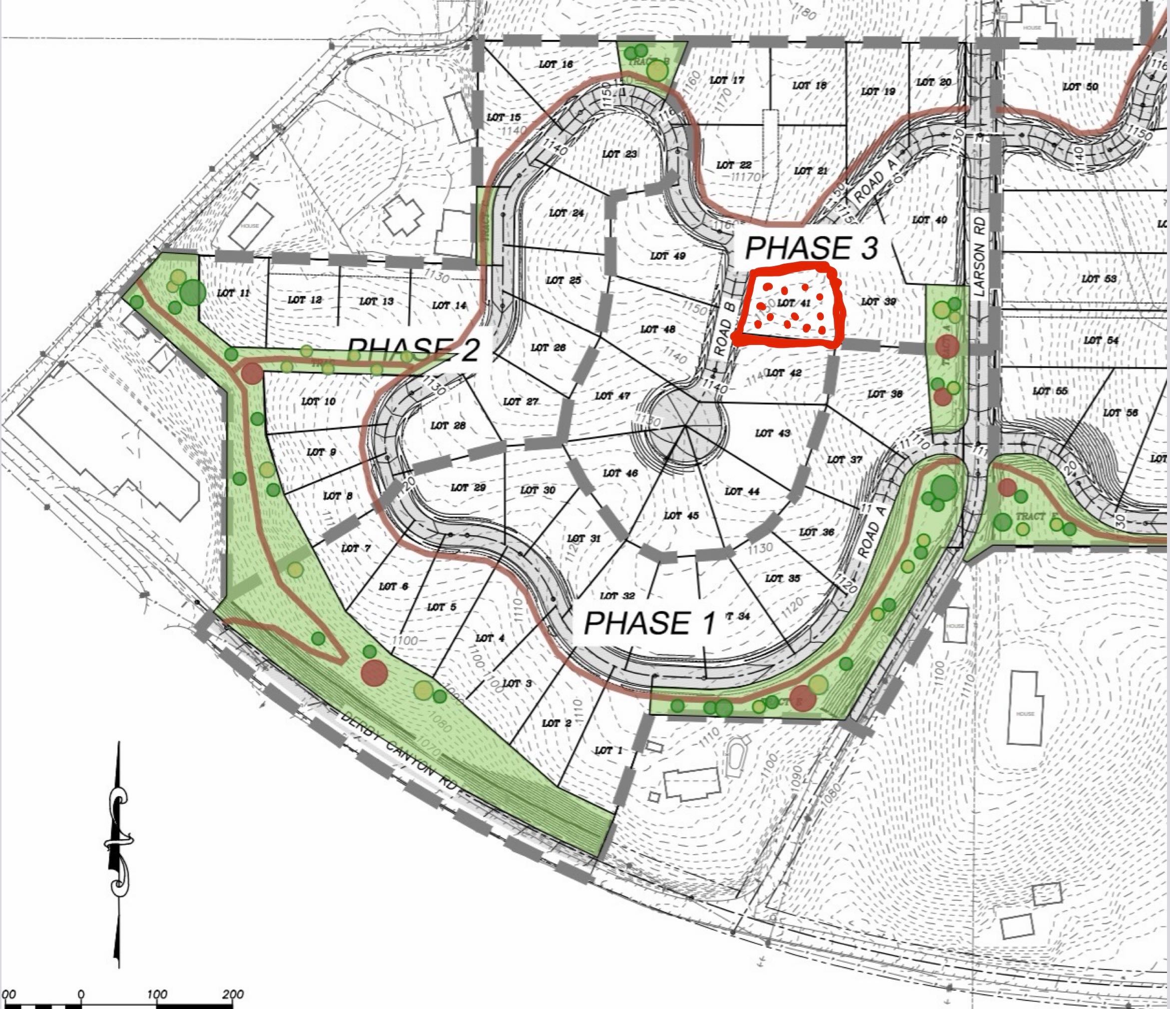 Conceptual plan zoom highlighting Lot 41 in 